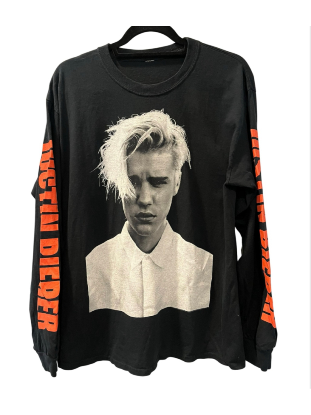Official Justin Bieber Purpose Tour Dates Concert Long Sleeve Graphic Tee Large